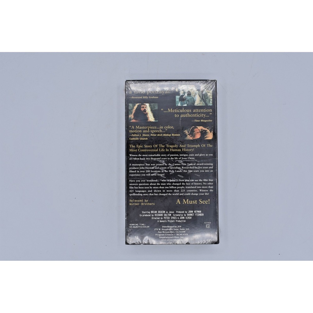 Jesus Special Edition VHS Movie Inspirational Films Warner Brothers Sealed NTSC - Picture 2 of 2